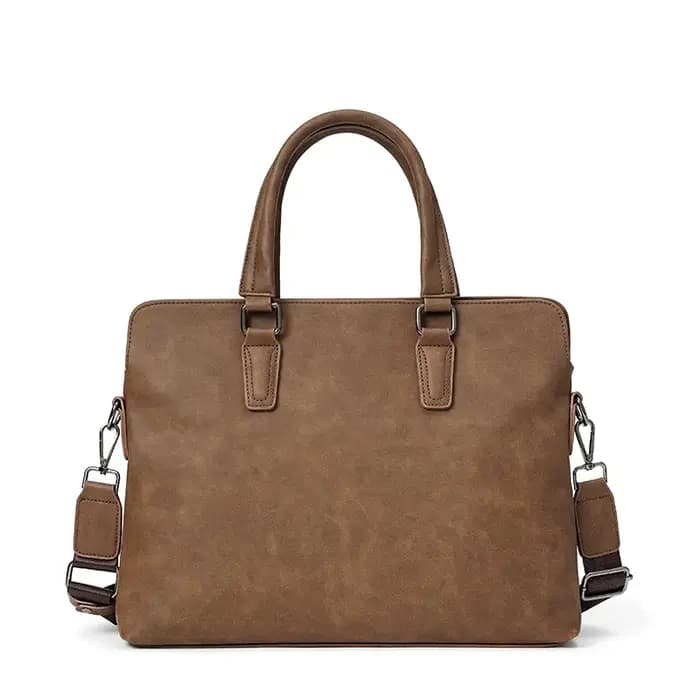 Sac à main d'affaires vintage en cuir PU pour homme