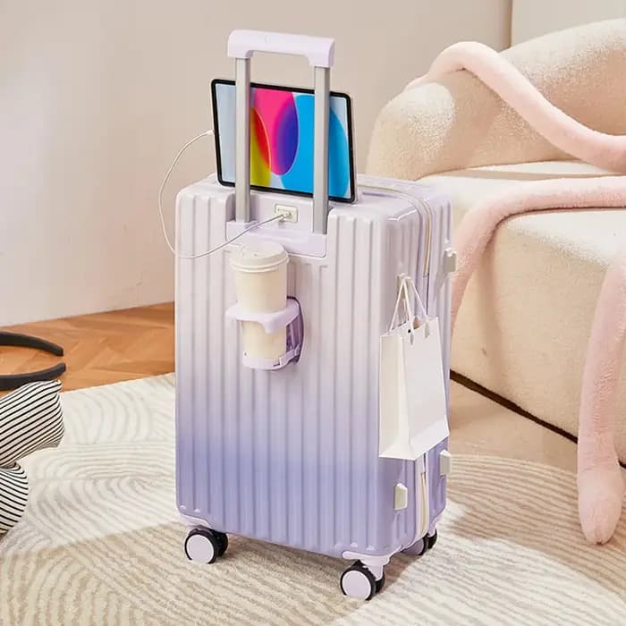 Valise à roulettes multifonctionnelle avec roues muettes