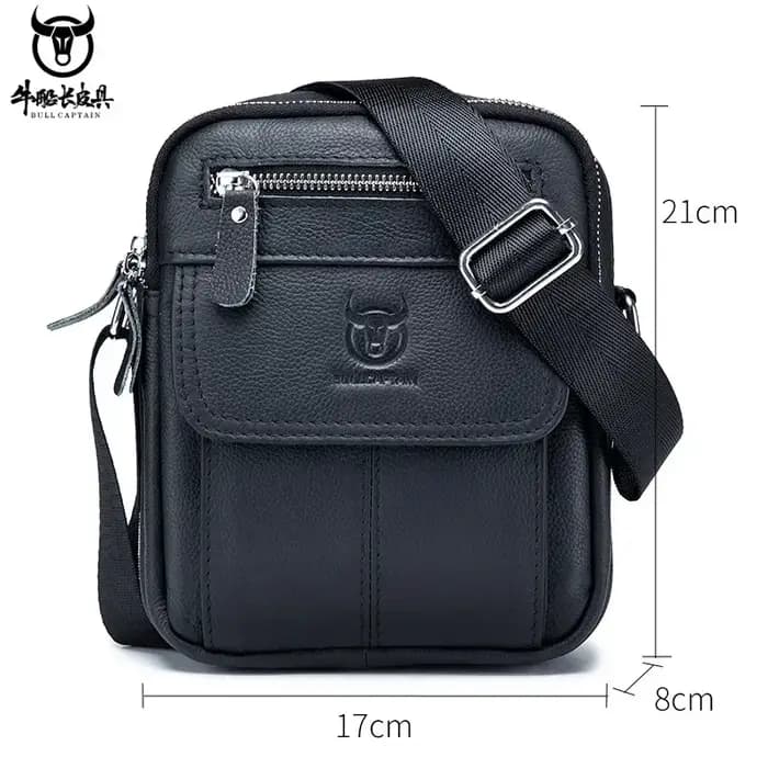 Bullcaptain-Sac en cuir de vachette pour homme