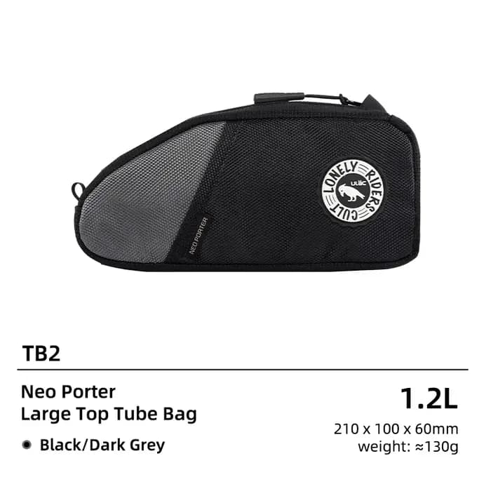 ULAC – sac de Tube de cadre de vélo 1,2/1,6 l, sac de Triathlon, sac de Tube supérieur en Nylon pour