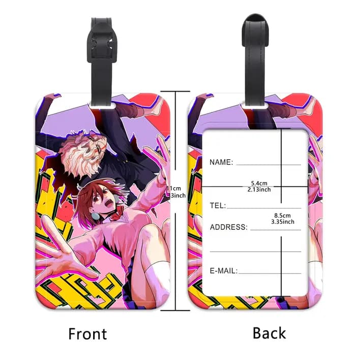 Étiquettes de bagage Anime japonais, identification de valise, porte-nom, étiquette de bagage, embar
