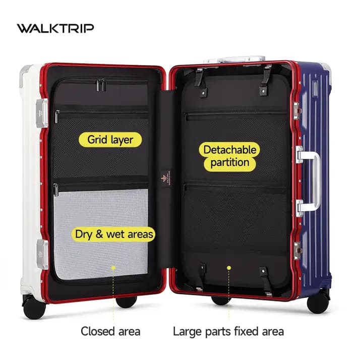 Valise de voyage de luxe et durable avec cadre en aluminium