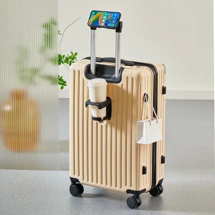 Sac à bagages de voyage moyen de grande capacité, sac roulant de 20 à 26 pouces avec porte-gobelet e