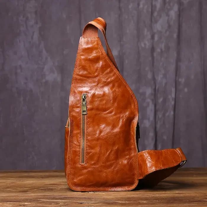 Sac à bandoulière en cuir véritable pour homme