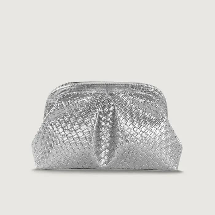 Sac à Texture tissée dorée de haute qualité