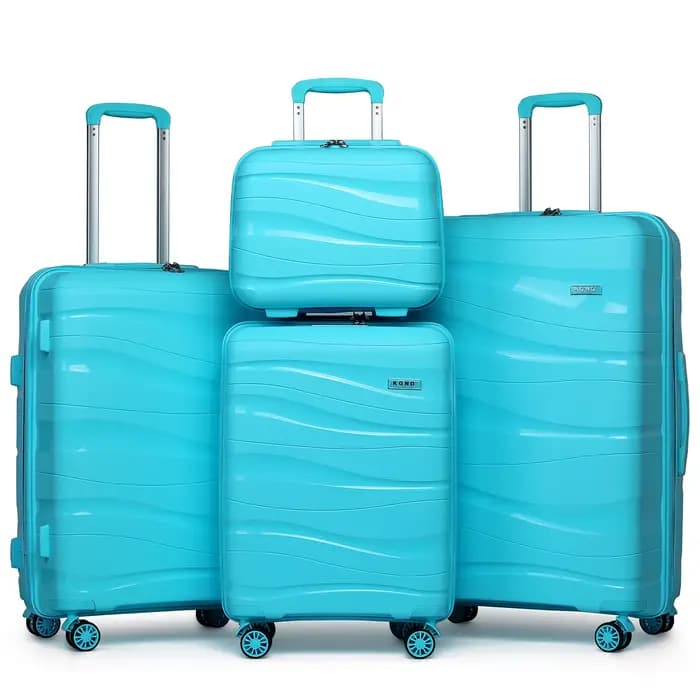 Kono-Ensemble de valises élaborées en polypropylène léger avec serrures TSA