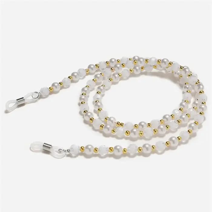 Mode perles de cristal lunettes collier