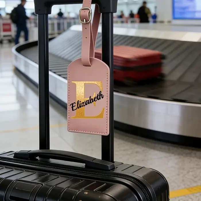 Étiquette de bagage personnalisée avec nom