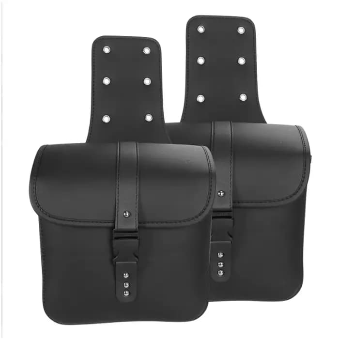 Sacoche de selle en cuir PU pour moto