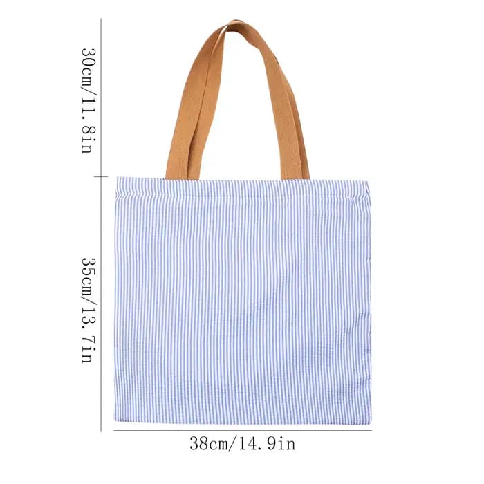 Sac fourre-tout rayé pour femme avec grandes poches intérieures