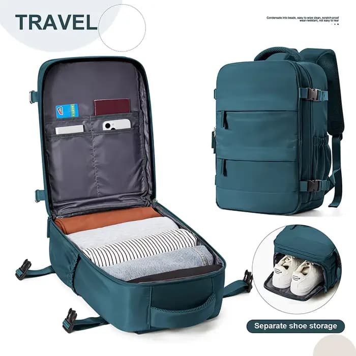 Lumin sac à dos 42x18x29 sac de cabine sac à dos de voyage pour hommes femmes bagage à main loisirs