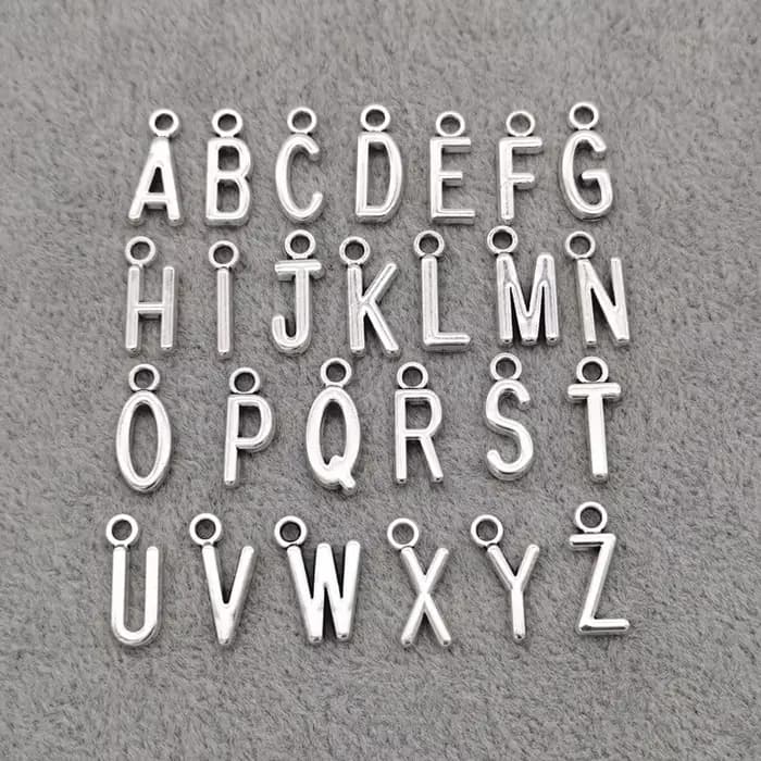 Porte-clés de voyage avec breloque lettre A-Z