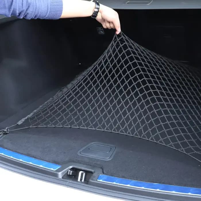 Filet de rangement en maille élastique pour coffre de voiture