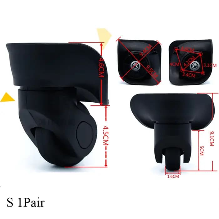 1 paire de roues de valise roulettes pivotantes roue de bagages silencieuse remplacement de roue de