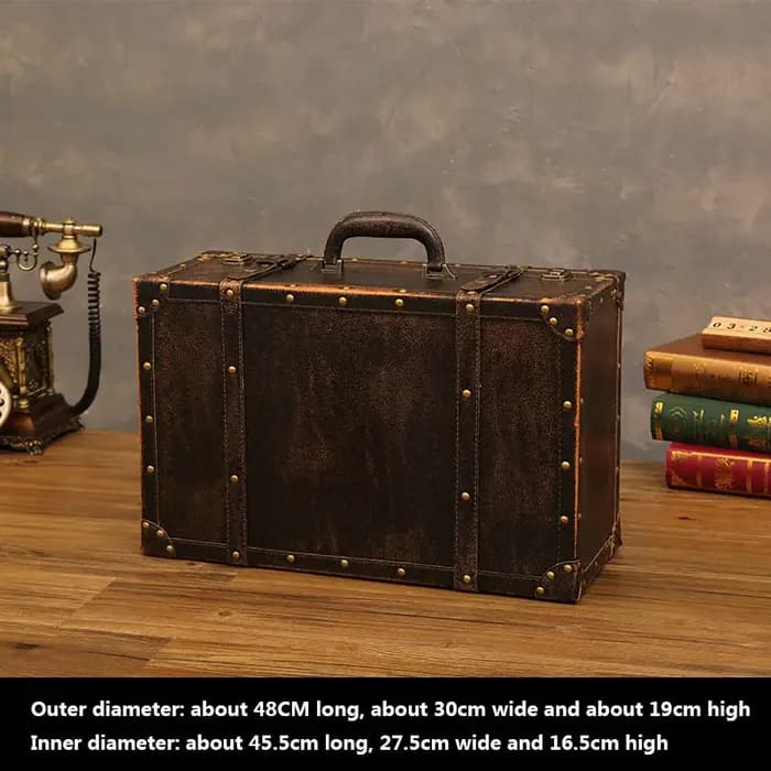 Valise en cuir vintage personnalisée
