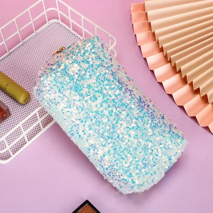 Trousse de maquillage sirène à paillettes