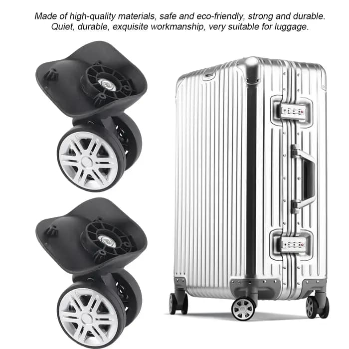 1 paire extérieure muet Double rangée grande roue barre de traction boîte valise accessoire
