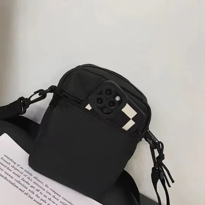 Sacs à bandoulière pour hommes décontracté toile petite fermeture éclair pochette