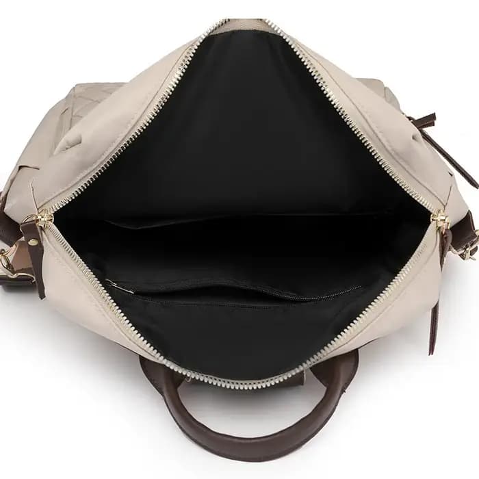 Sac à dos matelassé en cuir brodé pour femmes