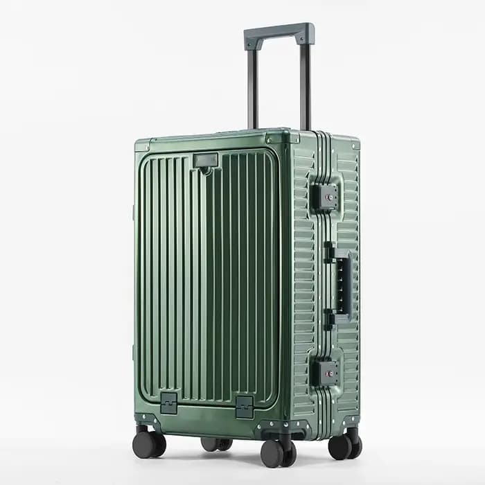 KLQDZMS valise ouverture avant boîte d'embarquement entièrement en aluminium alliage de magnésium boîtier de chariot 20 "24 pouces bagages multifonctions