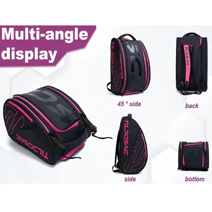 Sac à dos portable unisexe pour raquettes de pickleball et padel