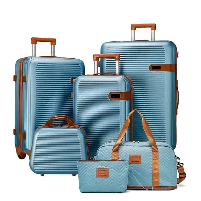 Ensemble de bagages 4 pièces : valise à main approuvée par TSA 20/24/28 pouces + trousse de toilette de 12