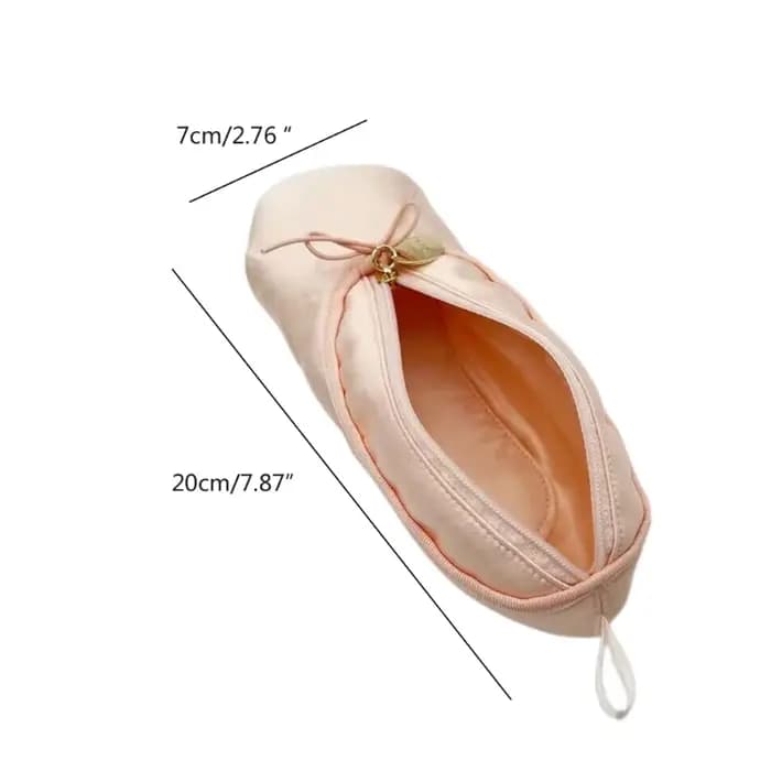Trousse maquillage pour chaussures ballet rose