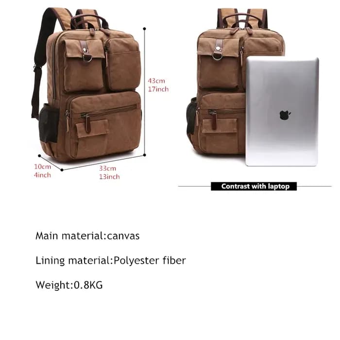 Hommes sac à dos pour ordinateur portable sac à dos toile sac d'école sacs à dos de voyage pour adolescent mâle sac à