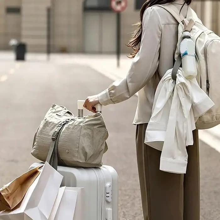 Valise multifonctionnelle avec crochet externe, sac à dos d'extérieur avec boucle anti-perte, sangle de bagage portable pour le voyage 