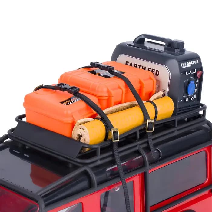 5 pièces corde à bagages porte-bagages sangles d'arrimage boucle décorer sangle pour 1/8 1/10 1/18 1/24 RC chenille SCX10 TRX4 TRX6 YK4102 RGT