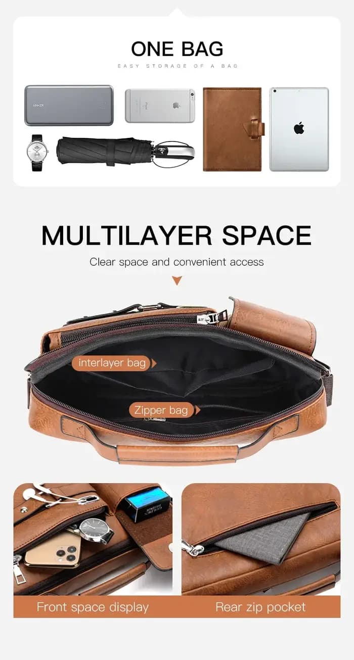 Sac à bandoulière de marque en cuir Pu pour hommes