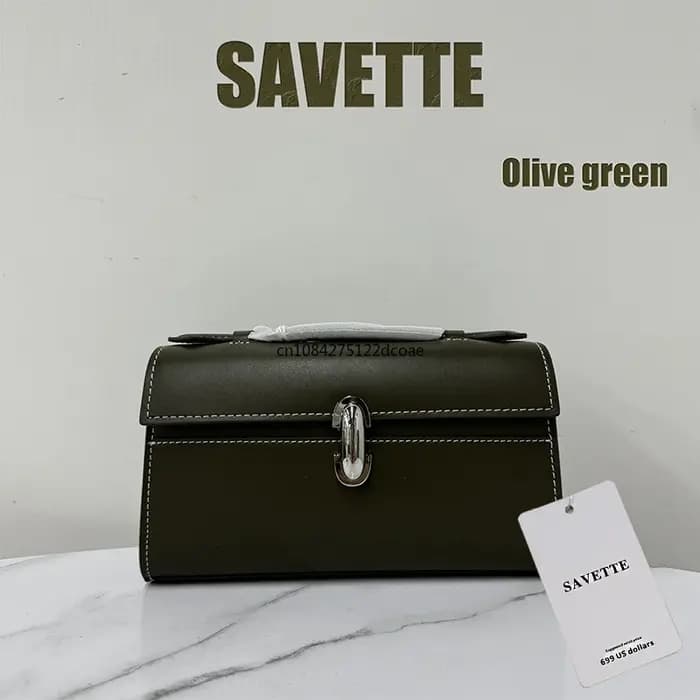 SAVETTE marque 2025 nouveau la symétrie Pochette en cuir véritable fourre-tout femmes Simple sac à m