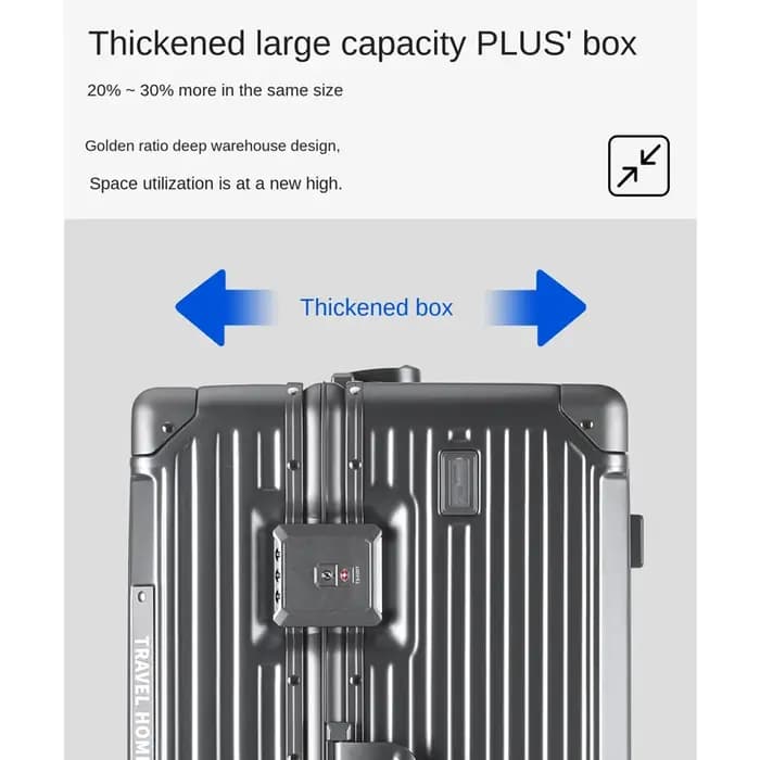 Valise extra large de 26 à 32 pouces, bagage de voyage multifonctionnel, valise à cadre en aluminium