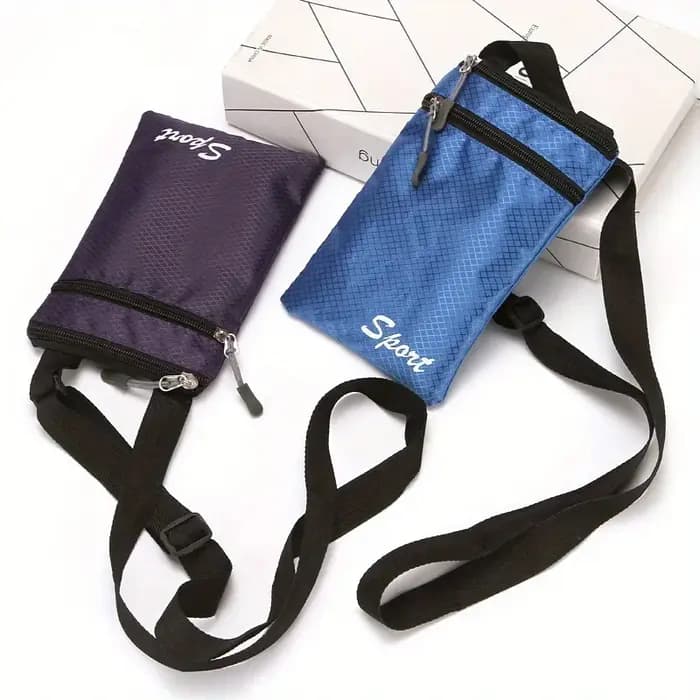 Sac de sport incliné pour téléphone – sac multifonctionnel avec sangle réglable en fibre de polyester durable