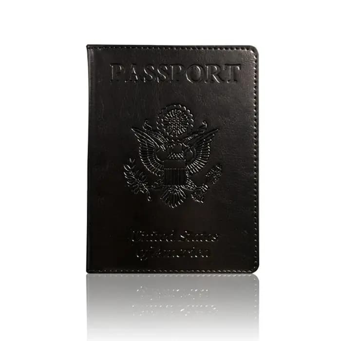 Porte-passeport en cuir avec blocage RFID