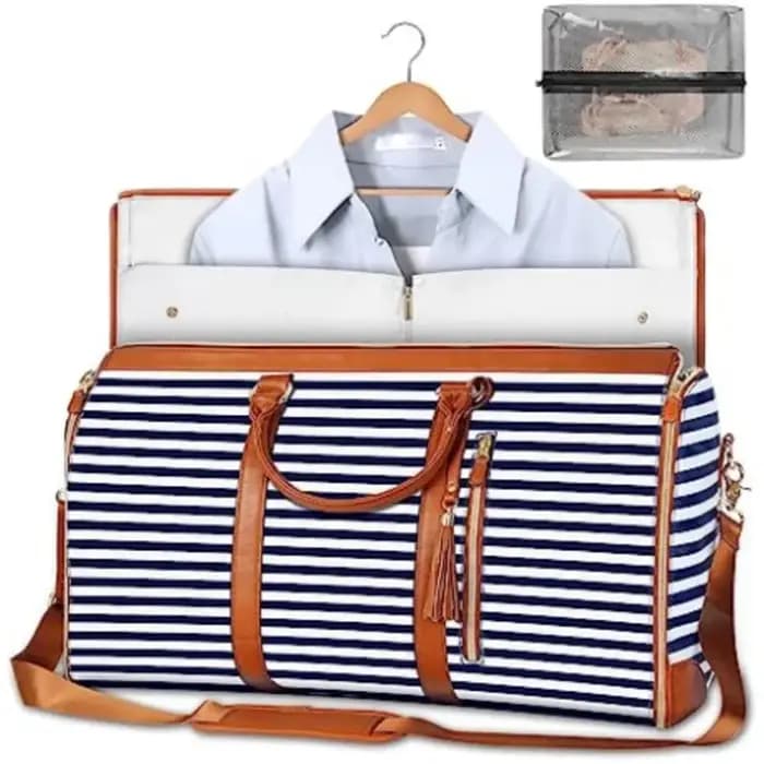 Sac de voyage convertible en cuir PU avec bandoulière