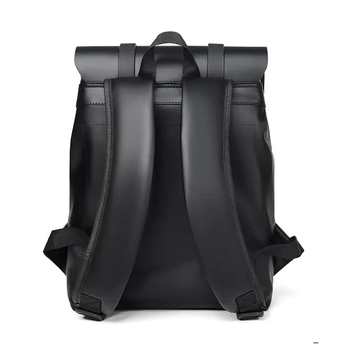 Sac à dos en cuir noir pour hommes