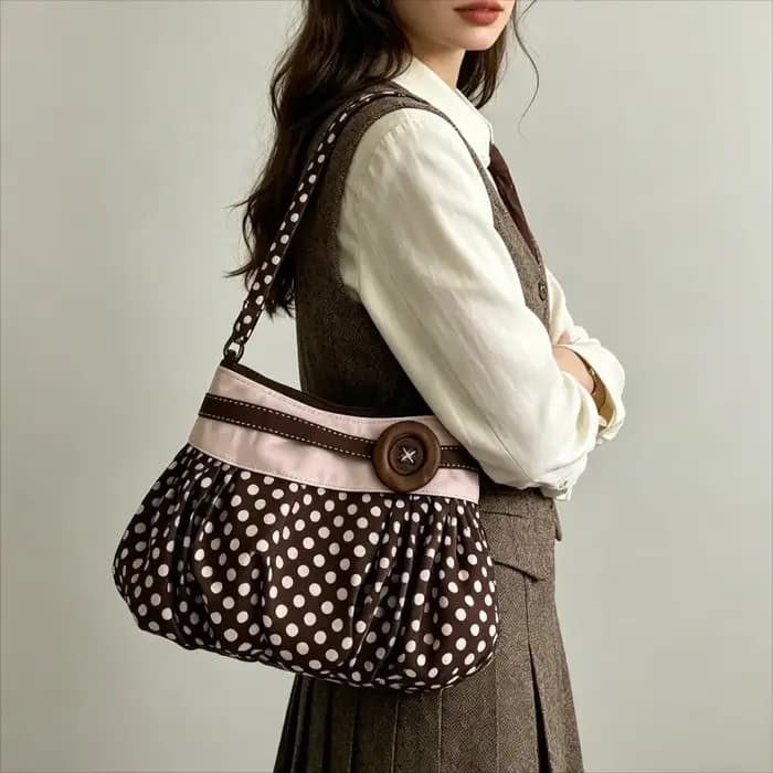 Sacs messagers tendance pour femmes 2026 Nouvelle collection Sac à main vintage à pois