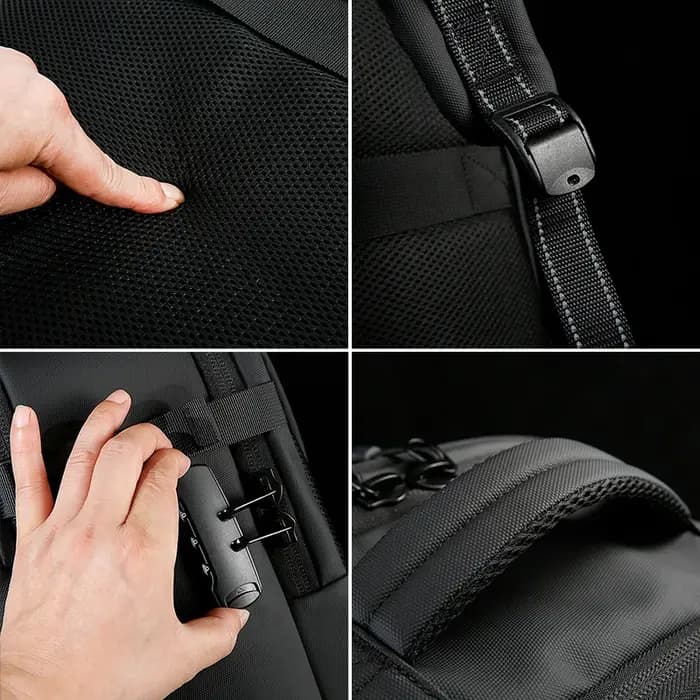 BANGE Hot nouveau sac de cabine antivol séparation humide et sèche sac à dos de voyage pour hommes femmes bagages à main 15.6 pouces sacs à dos d'ordinateur portable