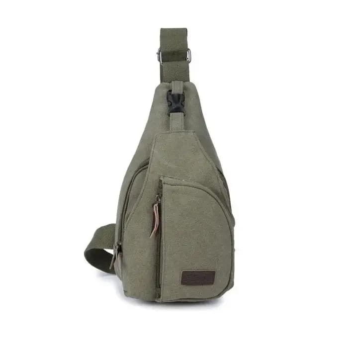 Nouveau Sac à Bandoulière Multifonctionnel en Toile et Cuir Style Vintage pour Homme 2026 – Petit Sa