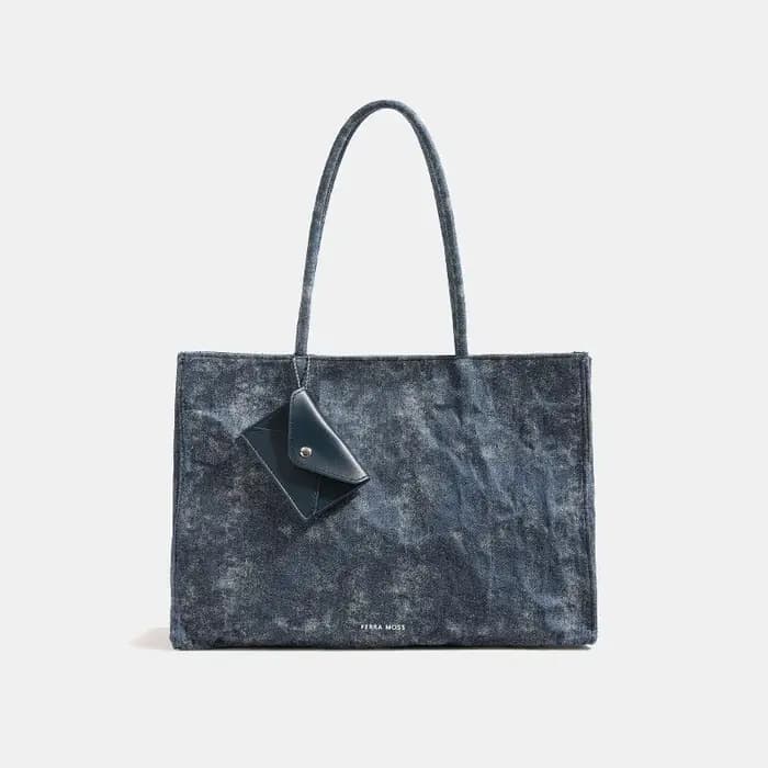 Sac fourre-tout plissé en cuir pour femmes