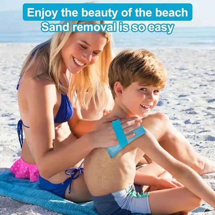 Sac de nettoyage corporel en velours pour éliminer le sable de la plage
