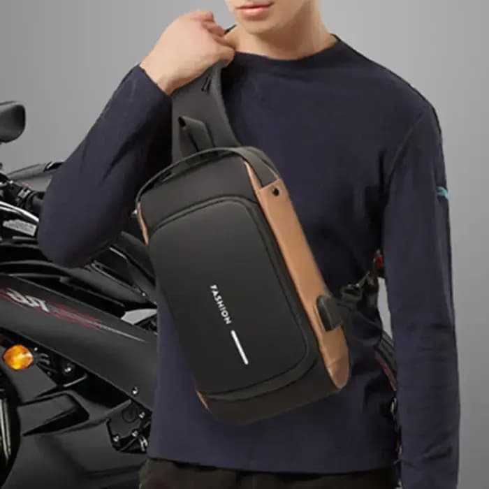 Sac à bandoulière multifonction antivol USB