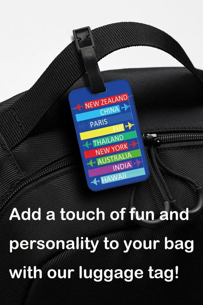 Étiquette de bagage créative