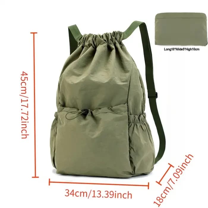 Sac à dos d'extérieur imperméable grande capacité avec cordon de serrage