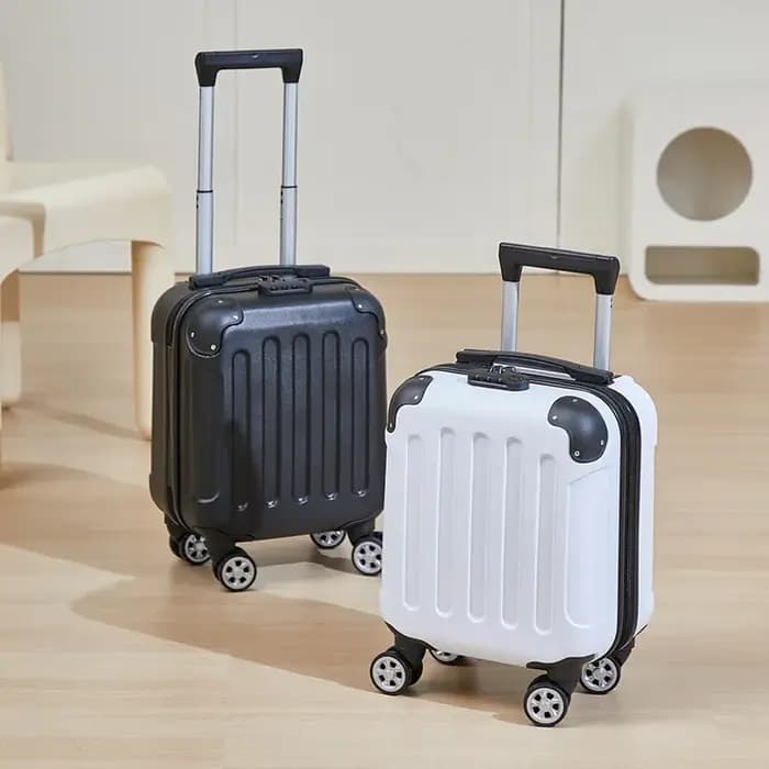 Bagage à main à la mode valise de cabine de 14 pouces parfaite pour les courts voyages comprend un porte-gobelet et un support pour téléphone multi-dire