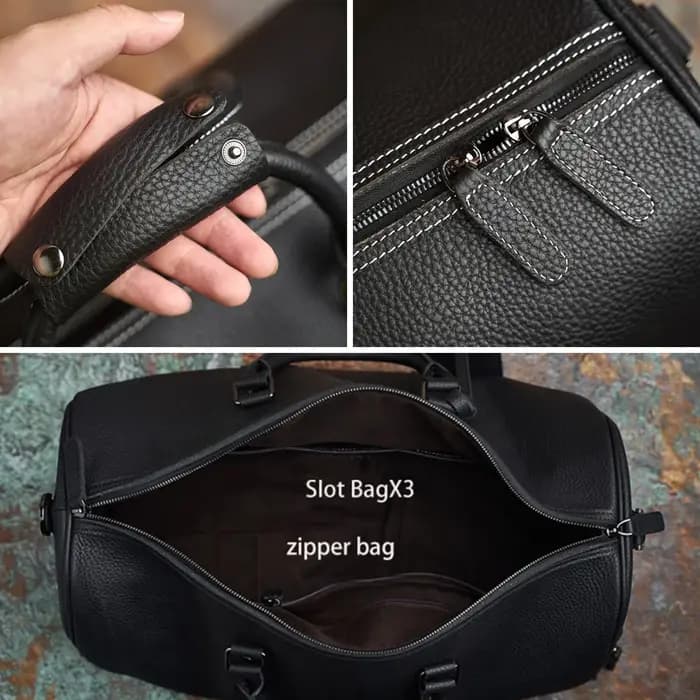 NASVA sac de week-end en cuir pour hommes et femmes bagages polochon sacs de voyage