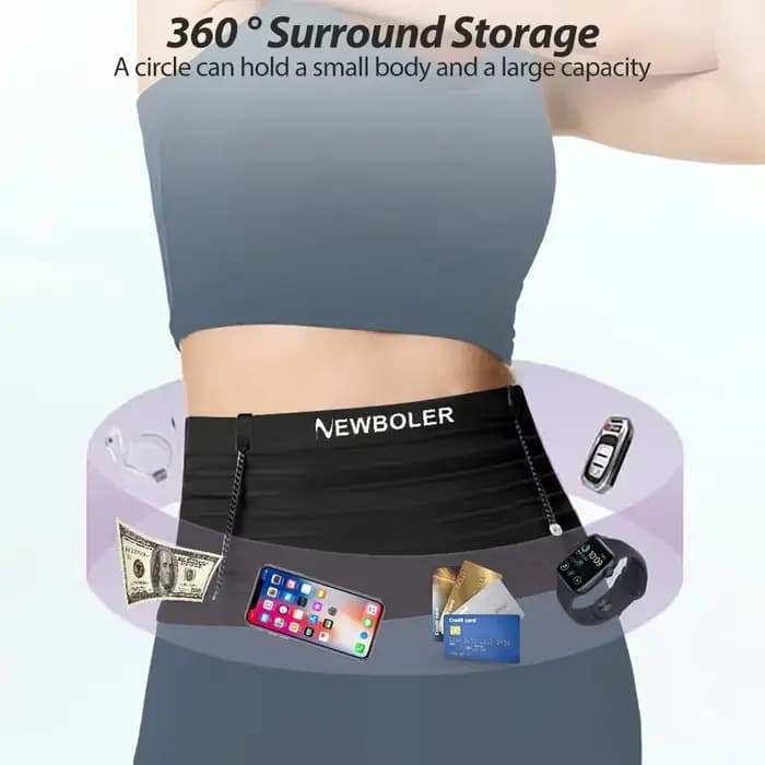 NEWBOLER sac de taille de course hommes femmes Invisible Trail