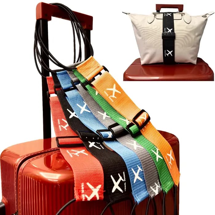 Sangle de bagage fixe en nylon imprimé d'avion avec un paquet