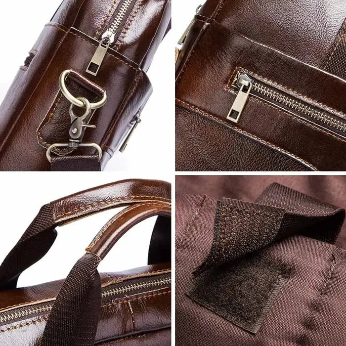 Véritable cuir hommes porte-documents Portable bureau sac à main pour pochette d'ordinateur de haute qualité affaires messager sacs à bandoulière voyage